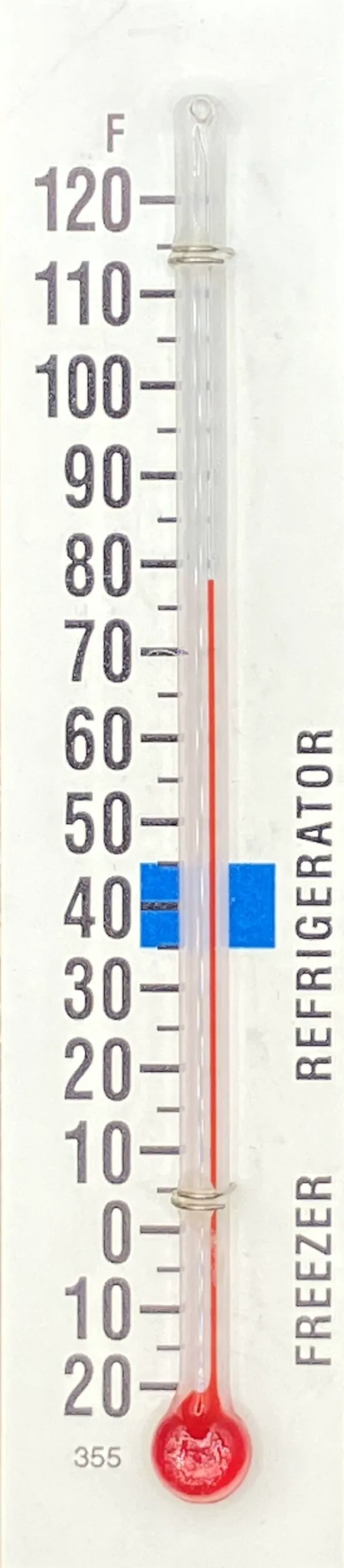 Refrigeration glass thermometer REF-2 — cold chain monitoring, mercury-free